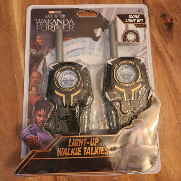 New! Black Panther Wakanda Forever Light-Up Walkie Talkies - Picture 1 of 4